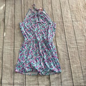Lilly Pulitzer Gianni Skort Romper in Multi Hottie Dottie Pink Teal Size Medium